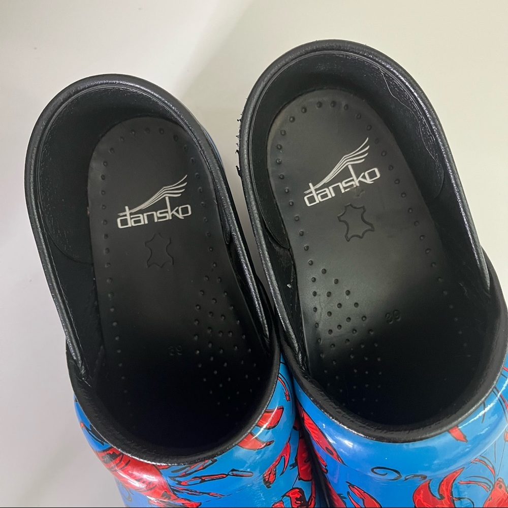 Dansko Blue Clog with Red Lobster Print - Picture 8 of 12